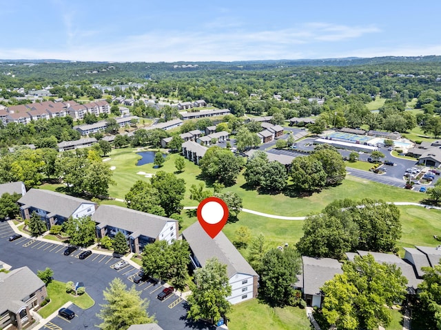128 Bunker Ridge Rd Unit 2, Branson, MO 65616 - aerial perspective of suburban area featuring a golf club and a large body of water