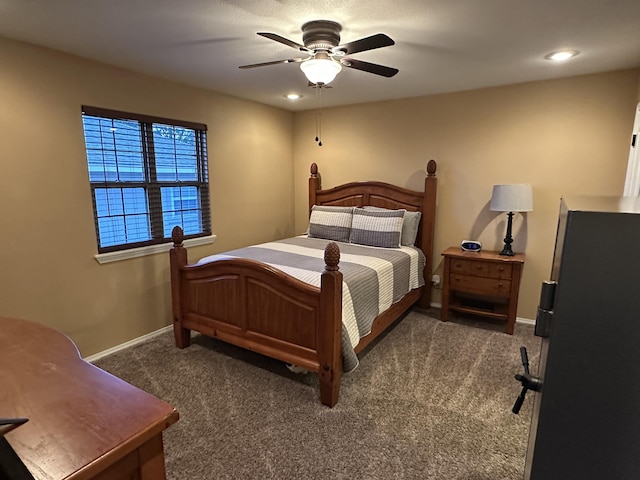2818 E 16th St, Joplin, MO 64804 - bedroom featuring carpet, baseboards, ceiling fan, and recessed lighting
