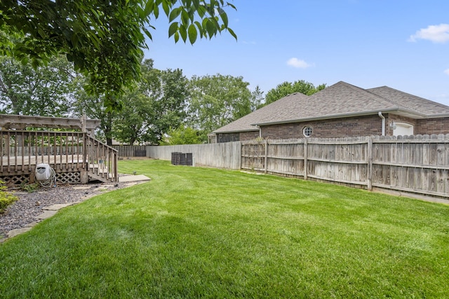 3909 W Eaglecrest St, Battlefield, MO 65619 - view of yard featuring a deck