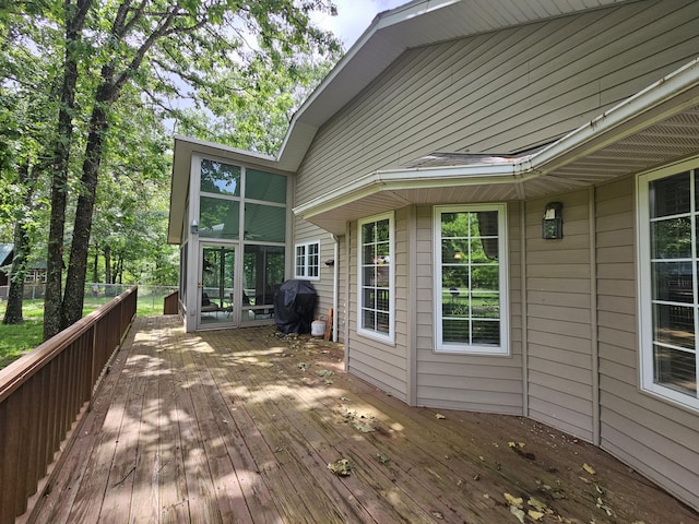 9726 County Road 8530, West Plains, MO 65775 - wooden deck featuring a grill