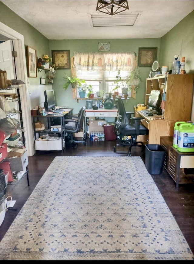 160 Clark St, Taneyville, MO 65759 - office area with dark wood-style floors