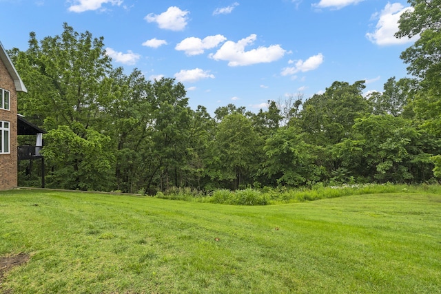 95 Highland Ct, Strafford, MO 65757 - view of green lawn with a forest view