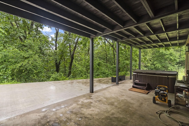 95 Highland Ct, Strafford, MO 65757 - view of patio featuring a hot tub
