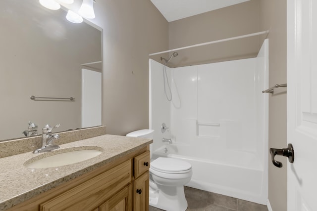 4972 E Cherry Cir, Springfield, MO 65809 - full bathroom featuring vanity, toilet, washtub / shower combination, and tile patterned floors