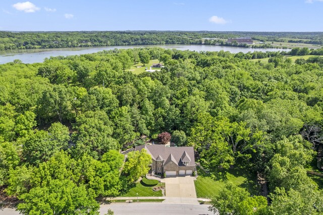 2212 E Nottingham St, Springfield, MO 65804 - aerial view of a nearby body of water and a heavily wooded area