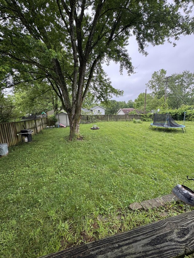 2201 S 14th St, Ozark, MO 65721 - view of yard featuring a trampoline