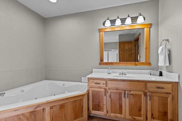 60 Mayberry Cir, Branson West, MO 65737 - full bathroom with vanity and a jetted tub
