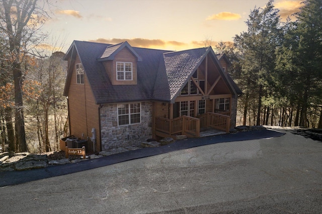 60 Mayberry Cir, Branson West, MO 65737 - view of front of property featuring stone siding and a deck