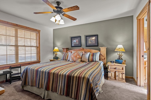 60 Mayberry Cir, Branson West, MO 65737 - bedroom with carpet flooring, baseboards, and ceiling fan