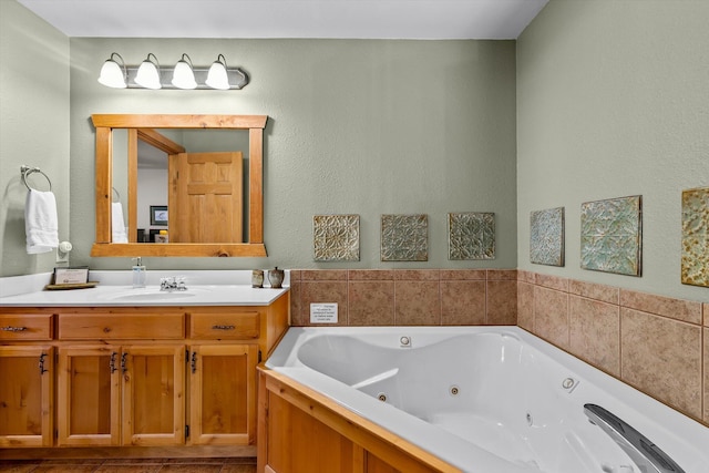 60 Mayberry Cir, Branson West, MO 65737 - bathroom with a tub with jets and vanity