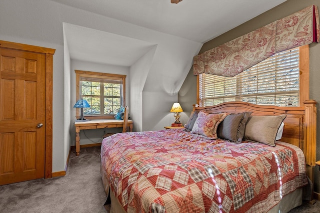 60 Mayberry Cir, Branson West, MO 65737 - carpeted bedroom with vaulted ceiling and baseboards