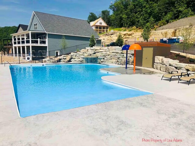 240 Chateau Cove Dr, Branson, MO 65616 - view of pool with a patio area