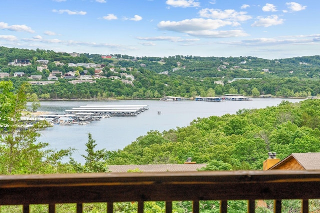 160 Village Trl, Indian Point, MO 65616 - water view featuring a forest