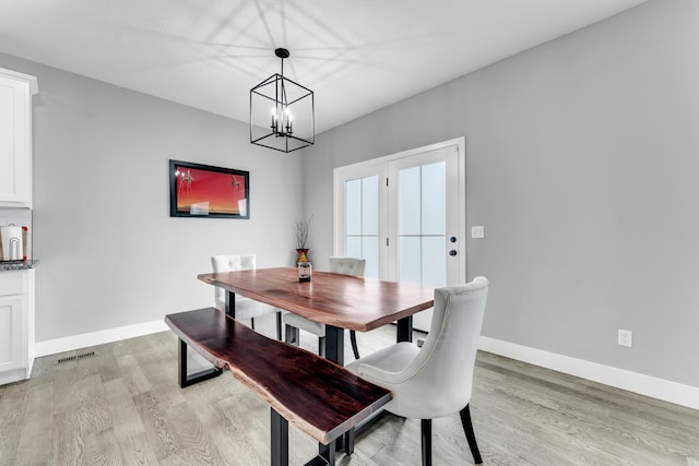 1682 Vicksburg Psge, Republic, MO 65738 - dining area featuring light wood-style floors, a chandelier, and baseboards