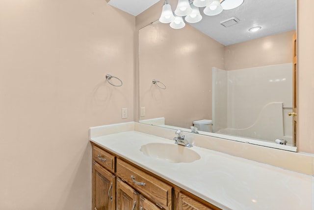 1007 Bryce Ln, Nixa, MO 65714 - bathroom featuring vanity, toilet, a shower, and a bath