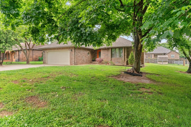 1007 Bryce Ln, Nixa, MO 65714 - view of front of house featuring concrete driveway, an attached garage, brick siding, and roof with shingles