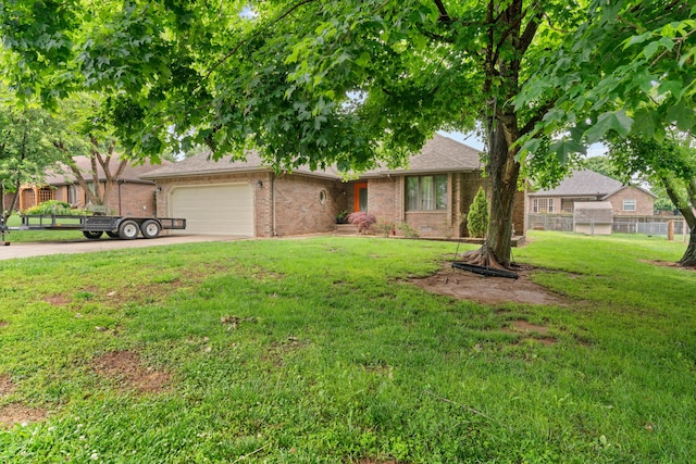 1007 Bryce Ln, Nixa, MO 65714 - view of front of house with a garage, brick siding, concrete driveway, and a shingled roof