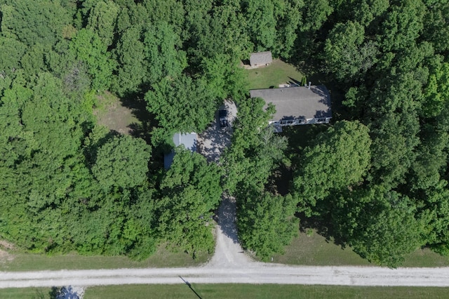 4857 S 101st Rd, Bolivar, MO 65613 - aerial overview of property's location with a heavily wooded area