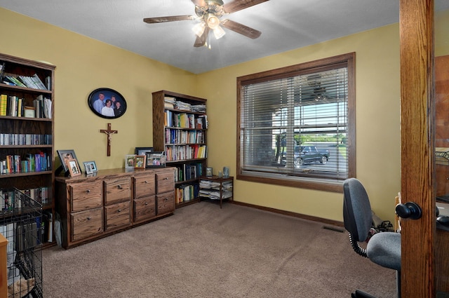 7519 W Farm Rd Unit 194, Republic, MO 65738 - carpeted office with a ceiling fan and baseboards