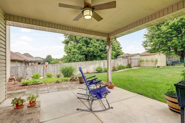 382 S Yellowwood Dr, Springfield, MO 65809 - view of patio featuring ceiling fan
