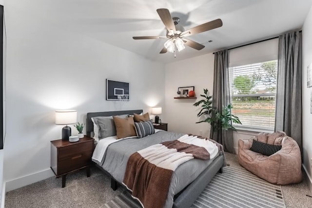 1108 W Pebblebrooke Dr, Ozark, MO 65721 - bedroom featuring carpet flooring, baseboards, and ceiling fan
