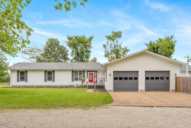 1394 Bee Creek Rd, Branson, MO 65616 - ranch-style house with an attached garage and driveway
