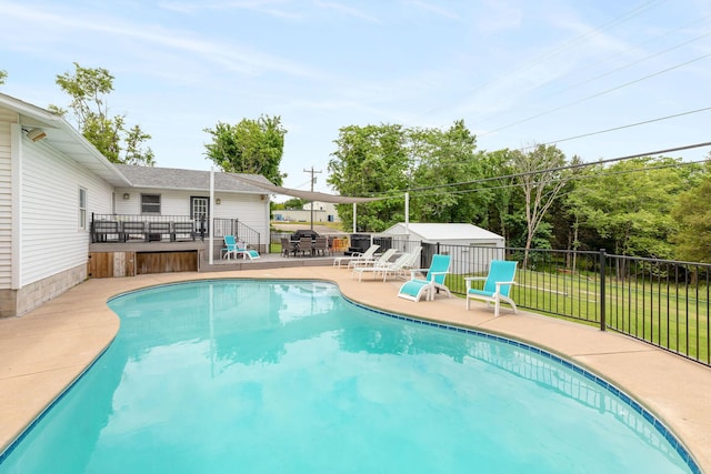 1394 Bee Creek Rd, Branson, MO 65616 - view of pool featuring a deck, a patio, and outdoor dining space