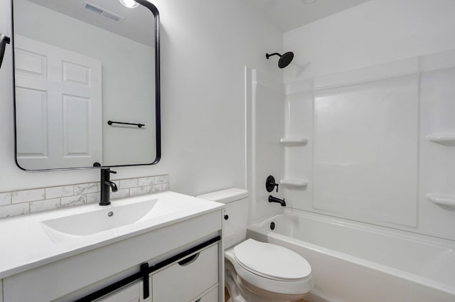 1620 N Texas Ave, Springfield, MO 65803 - bathroom with vanity, shower / bathtub combination, and toilet