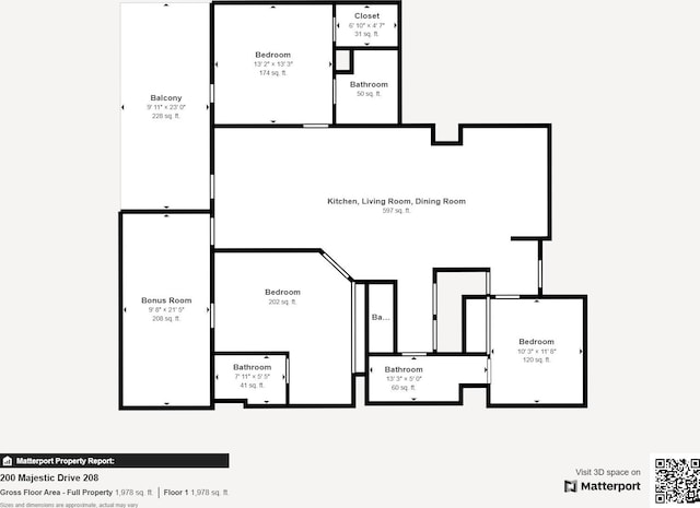 200 Majestic Dr Unit 1-208, Branson, MO 65616 - home floor plan