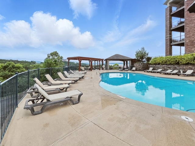 200 Majestic Dr Unit 1-208, Branson, MO 65616 - community pool featuring a gazebo and a patio