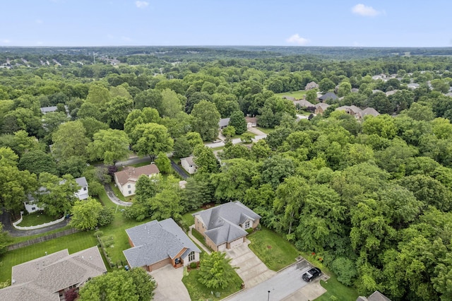 5142 S Burrows Ave, Springfield, MO 65810 - aerial view of residential area featuring a forest