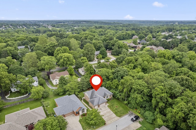 5142 S Burrows Ave, Springfield, MO 65810 - aerial view of residential area with a forest