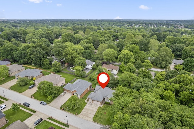 5142 S Burrows Ave, Springfield, MO 65810 - aerial perspective of suburban area featuring a forest