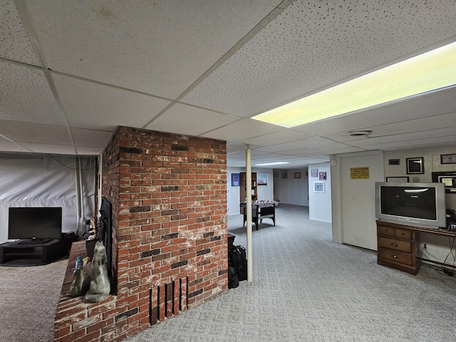 22389 Lawrence Unit 1215, Aurora, MO 65605 - finished basement featuring carpet flooring and a paneled ceiling