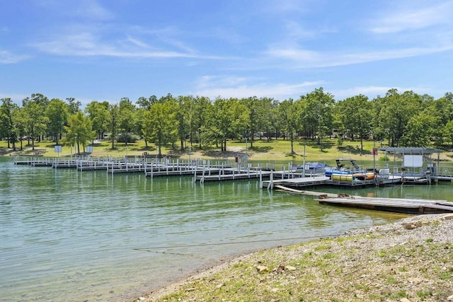 39 James River Rd, Kimberling City, MO 65686 - dock area with view of scattered trees and a water view