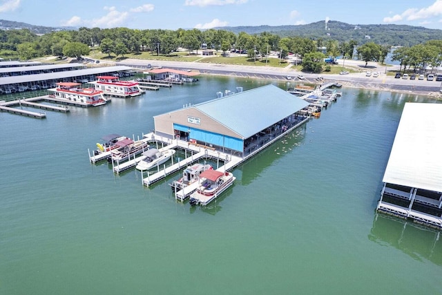 39 James River Rd, Kimberling City, MO 65686 - drone / aerial view of a nearby body of water and a marina