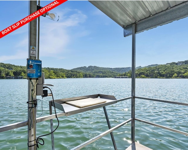 39 James River Rd, Kimberling City, MO 65686 - dock area featuring a water view and a forest view