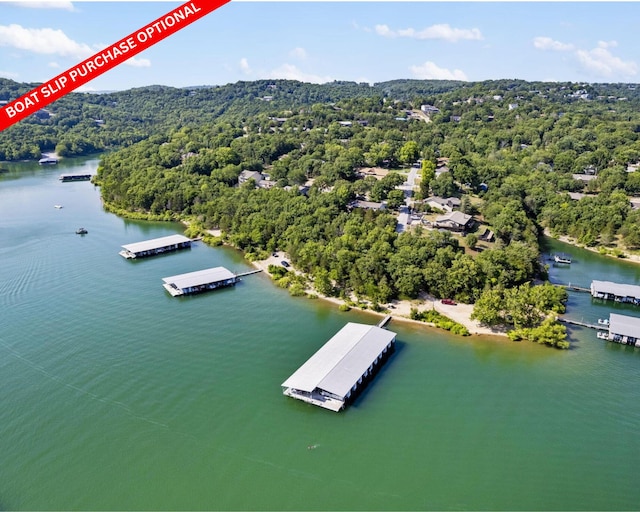 39 James River Rd, Kimberling City, MO 65686 - drone / aerial view of a heavily wooded area and a nearby body of water