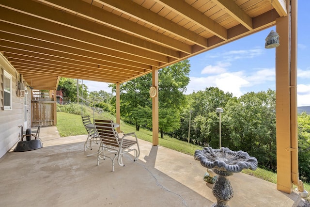 39 James River Rd, Kimberling City, MO 65686 - view of patio featuring view of wooded area