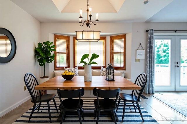 299 Regal Dr, Rogersville, MO 65742 - dining room with french doors, healthy amount of natural light, and light tile patterned floors