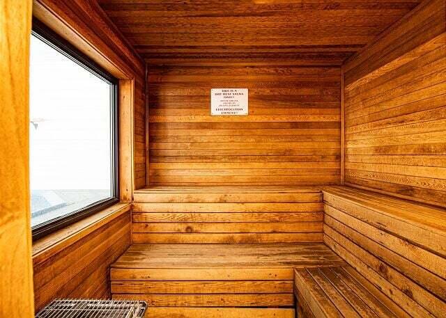 350 S Wildwood Dr Unit B-11, Branson, MO 65616 - relaxing sauna featuring wood ceiling and wood walls