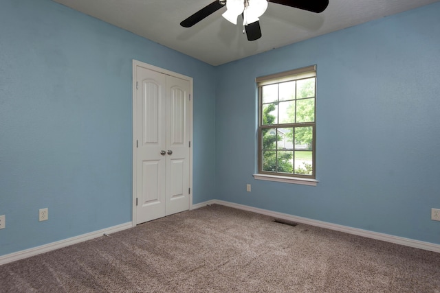 5048 S Fieldstone Rd, Battlefield, MO 65619 - empty room with carpet, ceiling fan, and baseboards