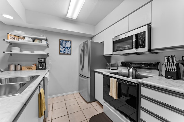 200 Golf View Dr Unit 3, Branson, MO 65616 - kitchen with stainless steel appliances, a sink, white cabinetry, and light countertops