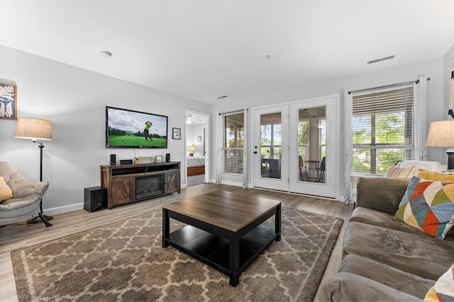 200 Golf View Dr Unit 3, Branson, MO 65616 - living room with plenty of natural light, wood finished floors, and baseboards