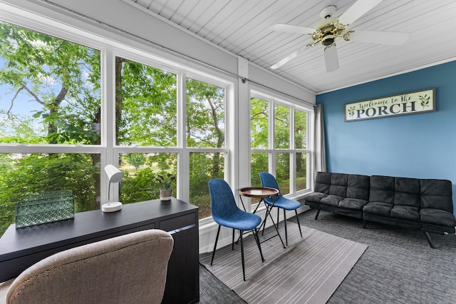 200 Golf View Dr Unit 3, Branson, MO 65616 - sunroom / solarium with ceiling fan and an outdoor hangout area