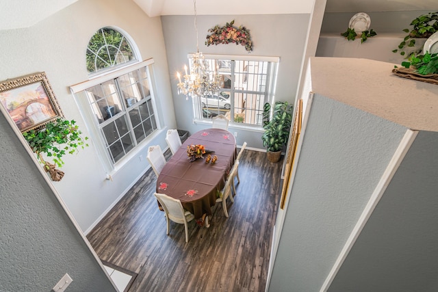 79 Anglers Pointe Dr Unit 5, Branson, MO 65616 - dining area with baseboards, a chandelier, and wood finished floors