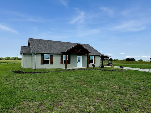 13447 E 1424th Rd, Stockton, MO 65785 - view of front of home featuring a front yard and a shingled roof