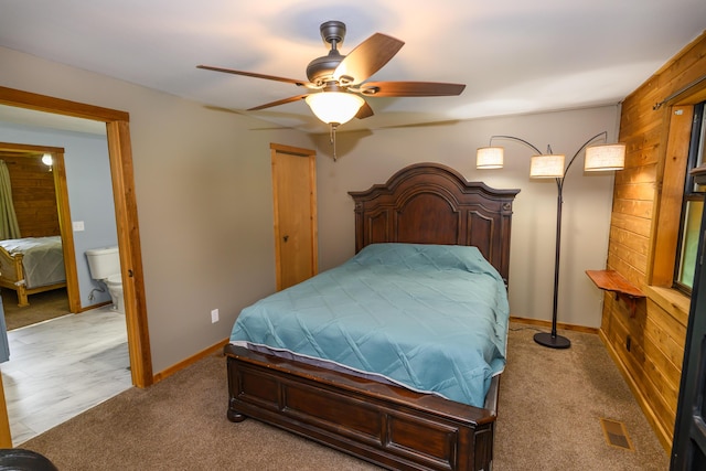 1288 County Road 334, Tecumseh, MO 65760 - bedroom featuring light colored carpet, baseboards, and a ceiling fan