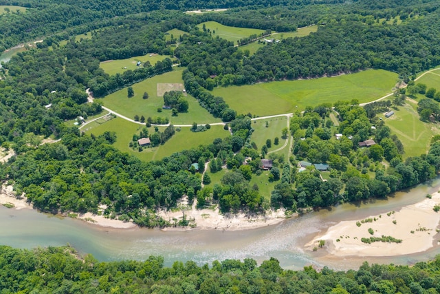 1288 County Road 334, Tecumseh, MO 65760 - aerial view of sparsely populated area featuring a nearby body of water and a forest
