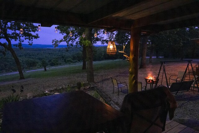 651/TBD Round Robin Ln, Yellville, AR 72687 - view of yard with an outdoor fire pit